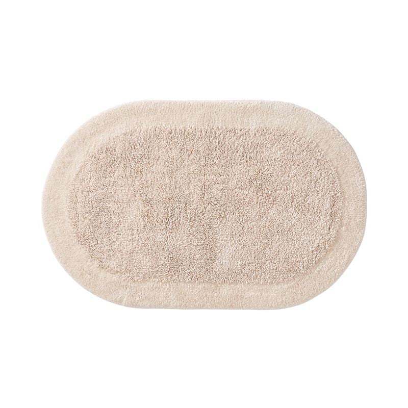 Nicola Beach Combed Cotton Oval Bath Mat