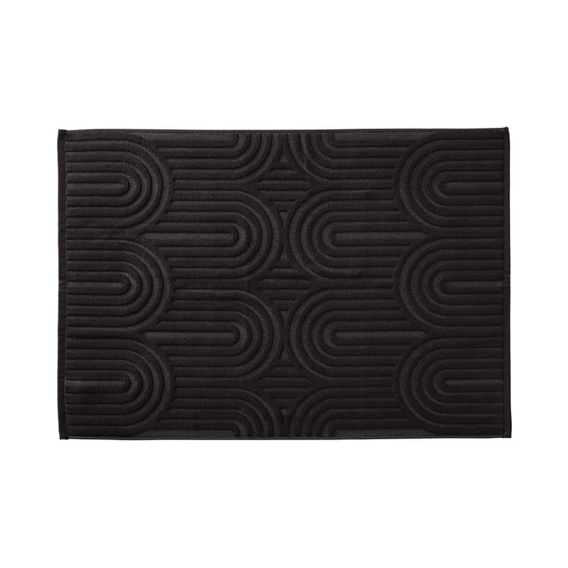 Archie Black Marle Bath Mat