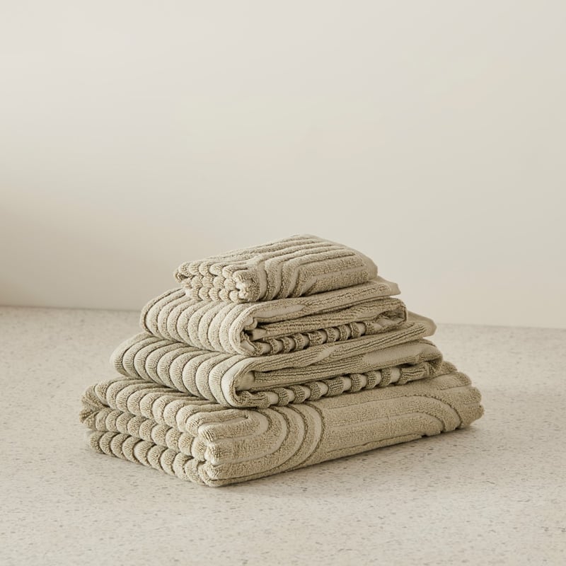 Archie Green Tea Marle Towel Range