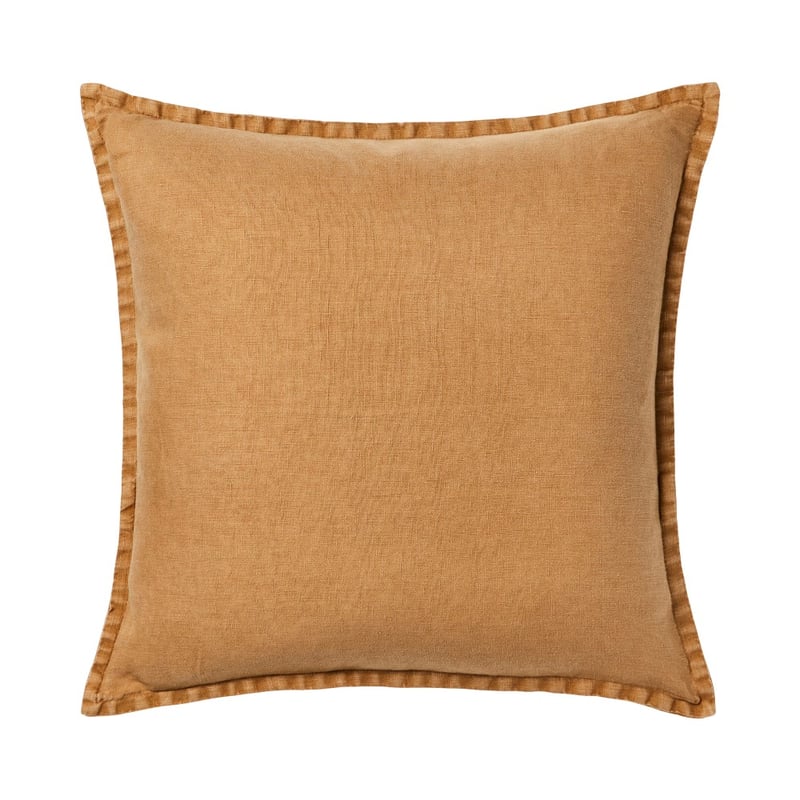Belgian Tobacco Vintage Washed Linen Cushion