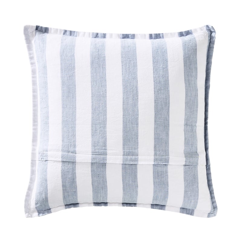 Belgian Light Denim Stripe Vintage Washed Linen Cushion