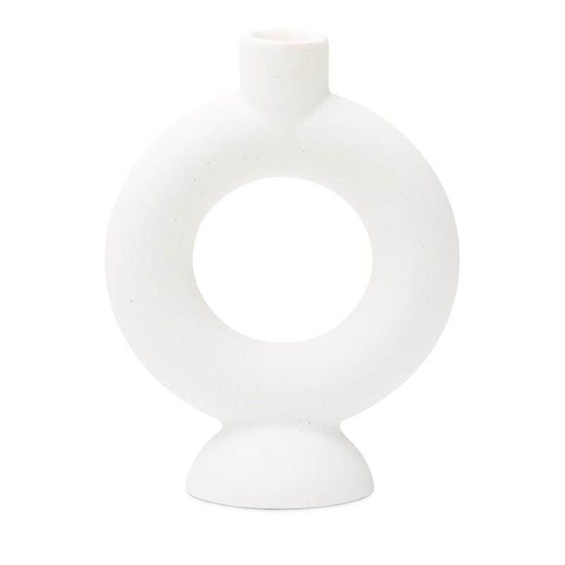 Hydra White Circle Candle Holder