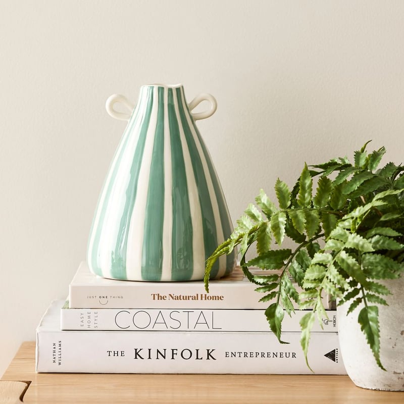Lyon Green Stripe Vase