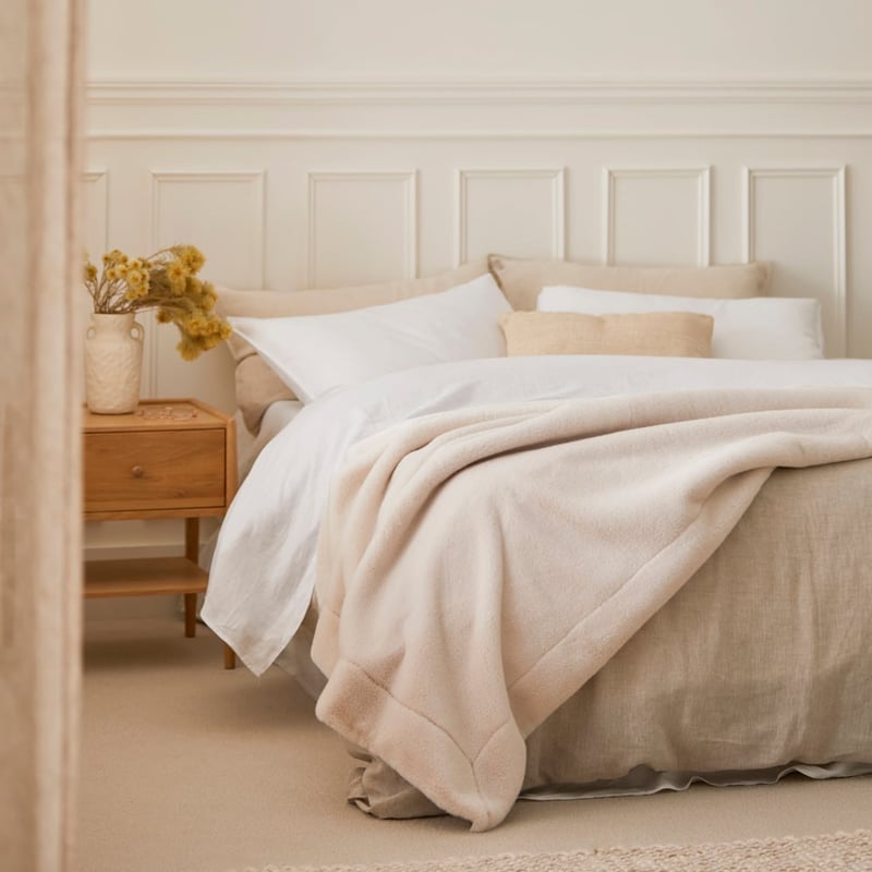 Astoria Natural Fur Throw