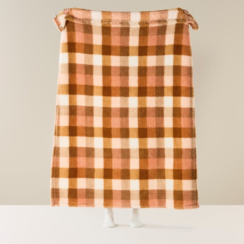 Cloud Earth Check Throw