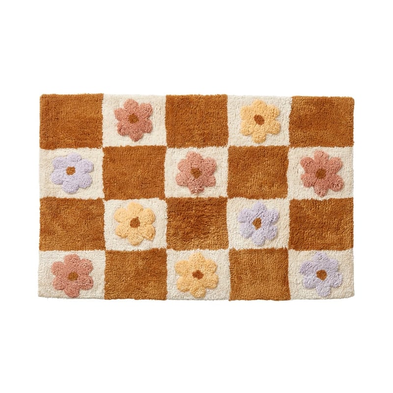 Daisy Check Ginger Multi Bath Mat