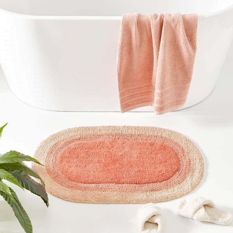 Harmony Cinnamon Multi Oval Bath Mat