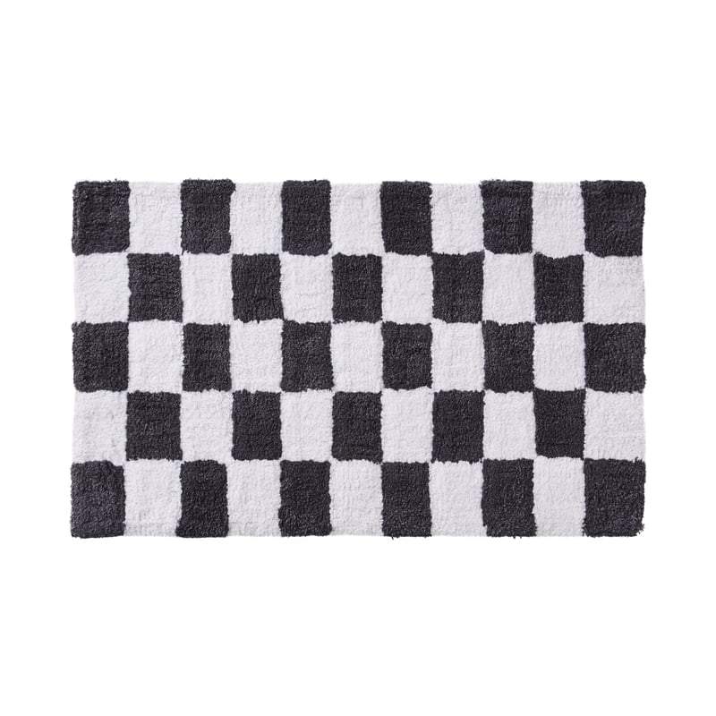 Boston Check Coal Bath Mat