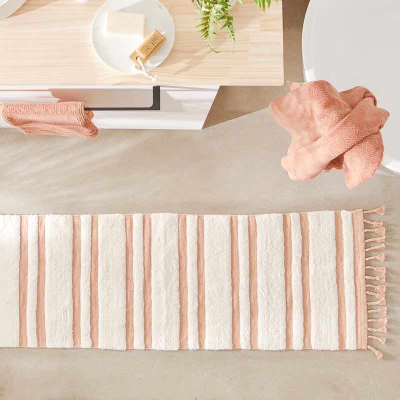 Riviera Earth Multi Stripe Bath Runner