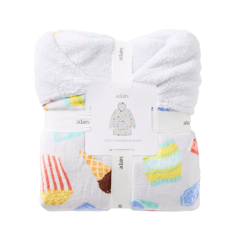 Teddy Grey Multi Movie Night Hooded Blanket