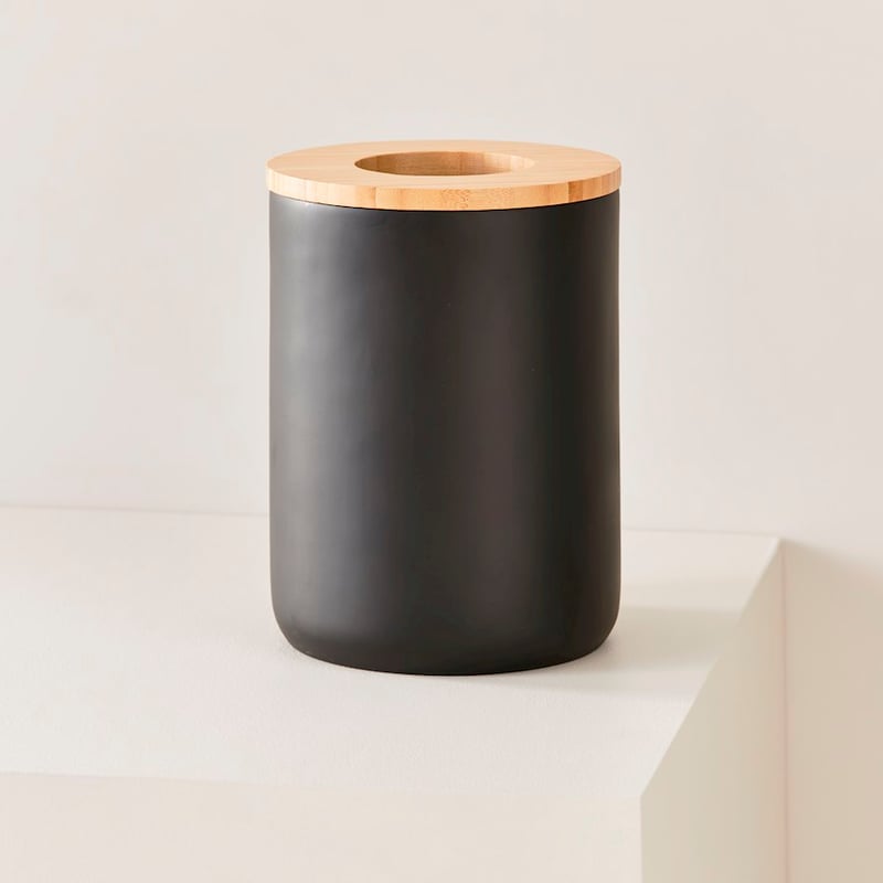 Clayton Black Bathroom Bin