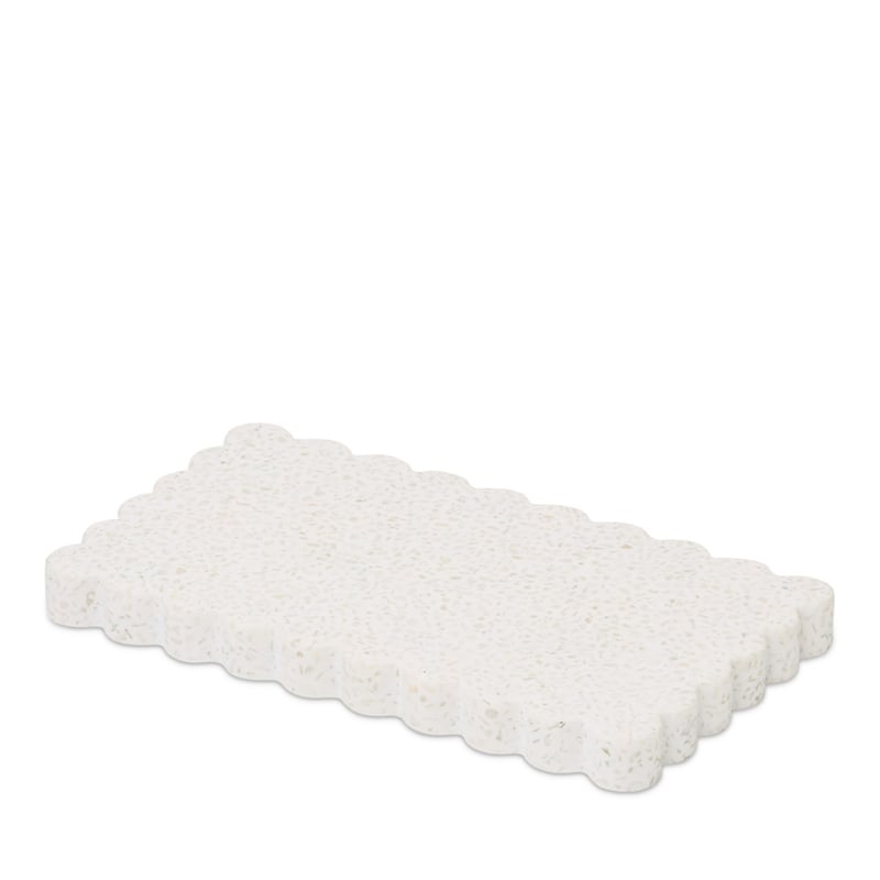 Mimi White Rectangle Terrazzo Tray