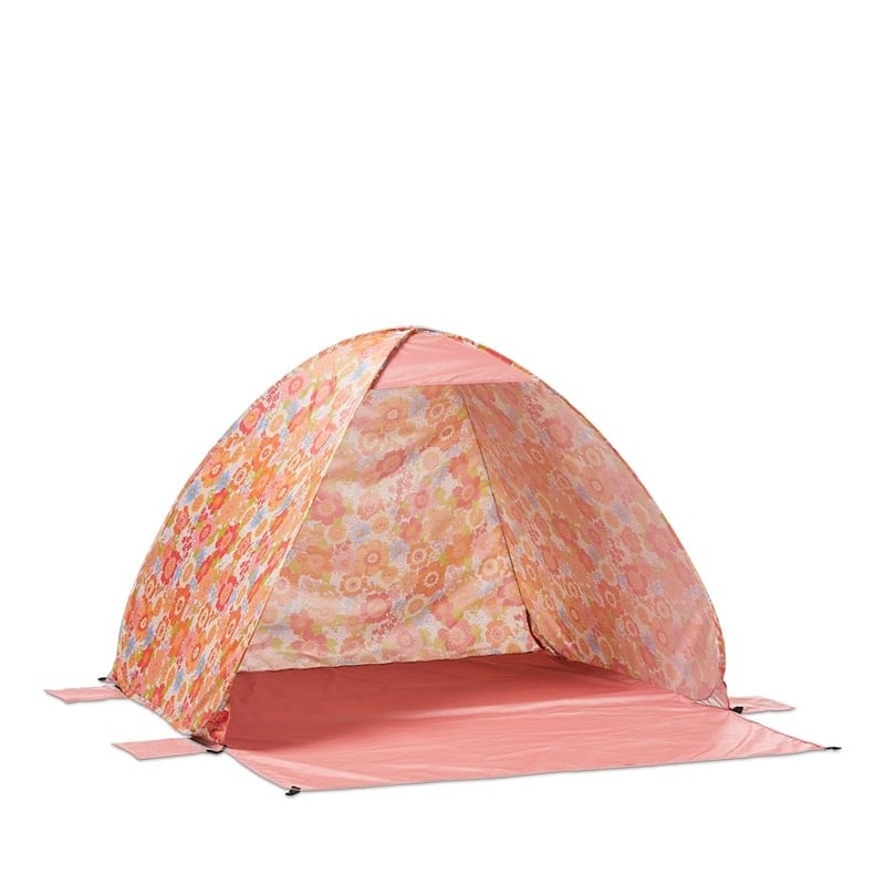 Pop Up Pink Retro Floral Beach Tent