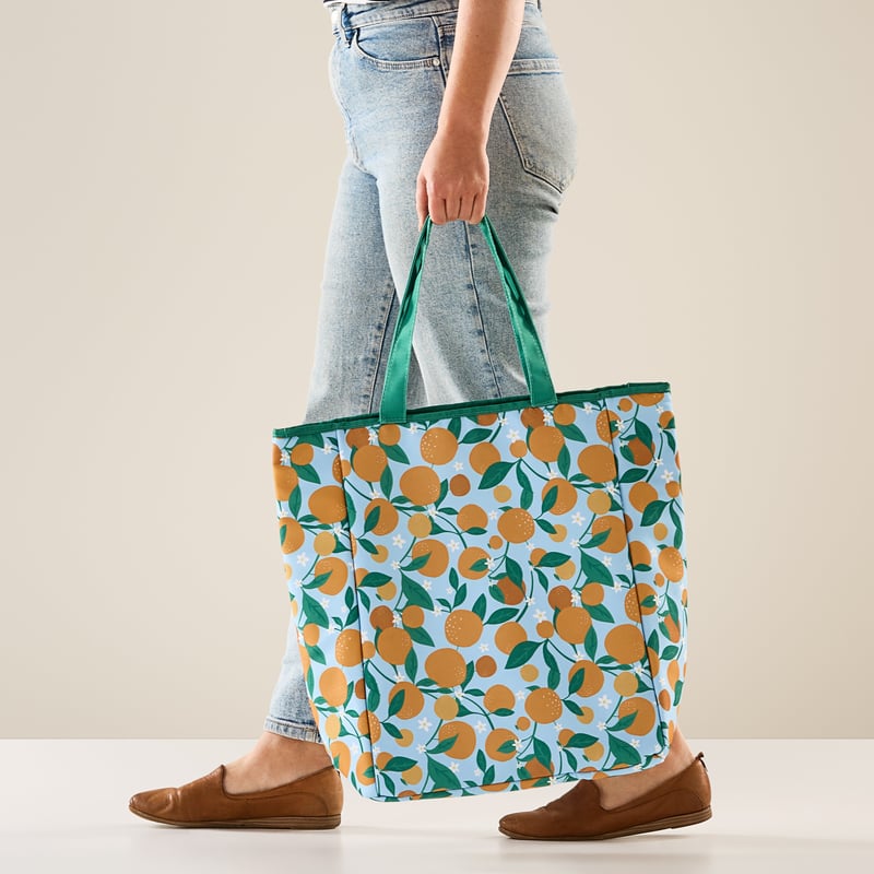 Canvas Oranges Cooler Beach Bag