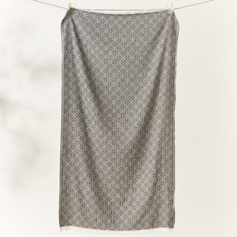 European Turkish Peshtemal Marrakesh Coal Beach Towel