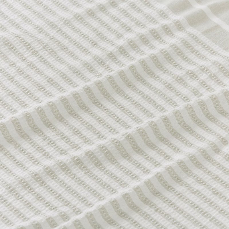 European Turkish Peshtemal Soft Green Stripe Beach Towel