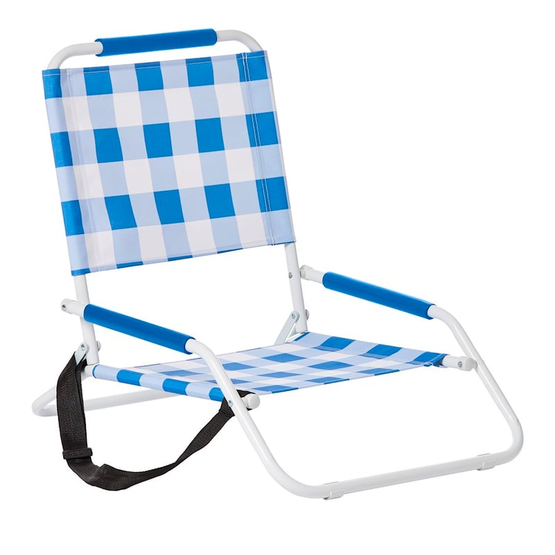Blue Gingham Beach Chair