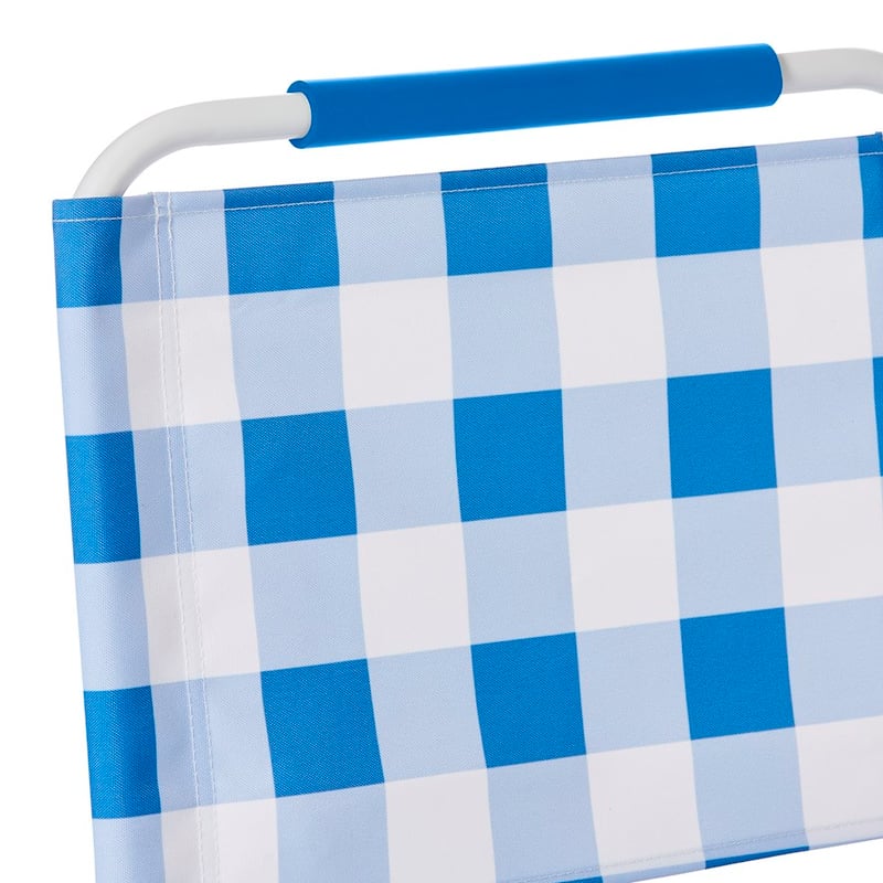Blue Gingham Beach Chair