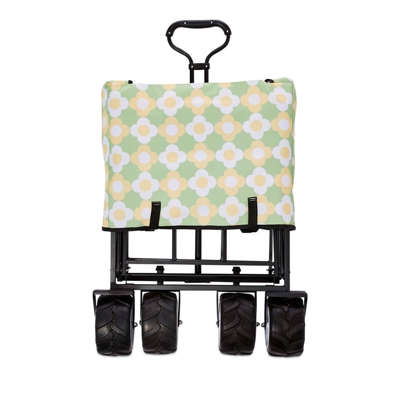 Retro Grid Daisy Green Beach Trolley