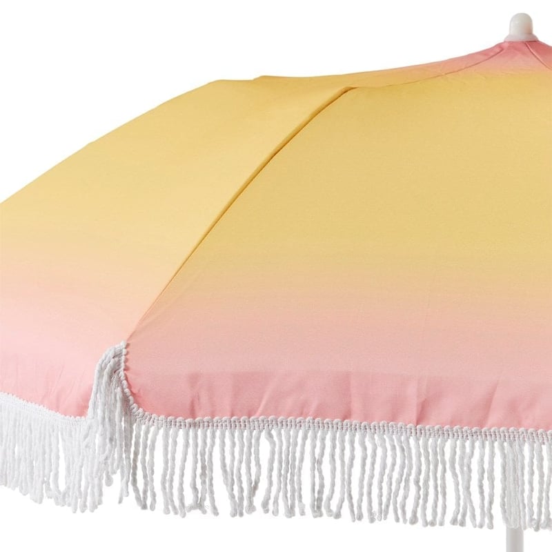 Yellow & Coral Ombre Beach Umbrella