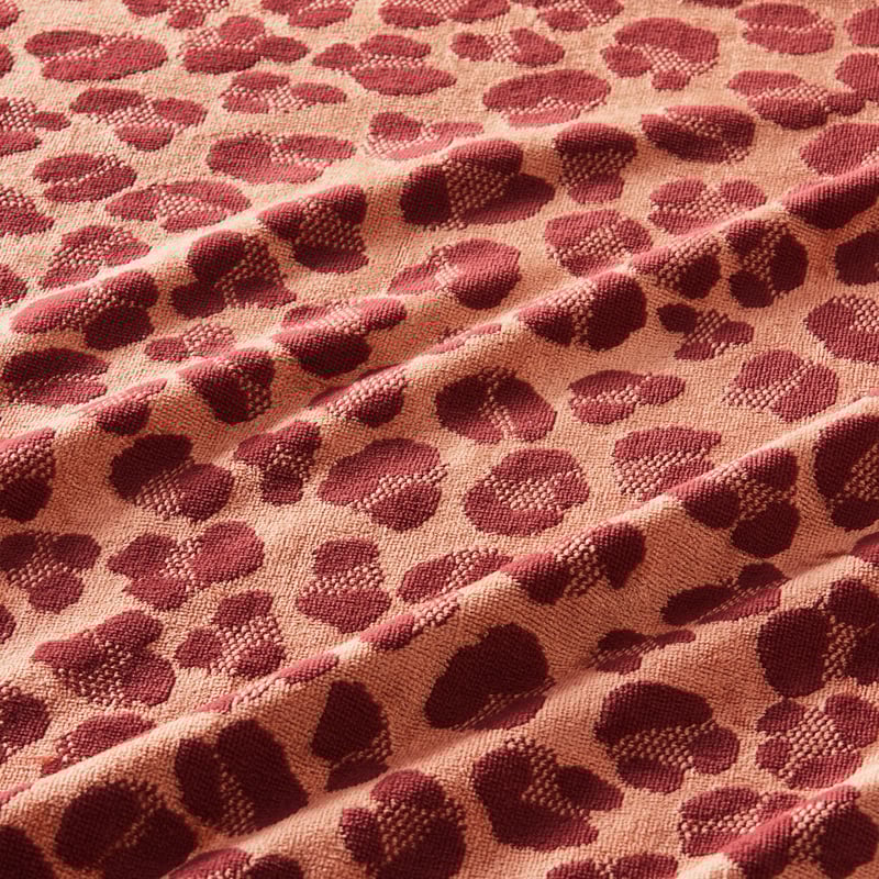 Velour Leopard Rose Gold Beach Towel
