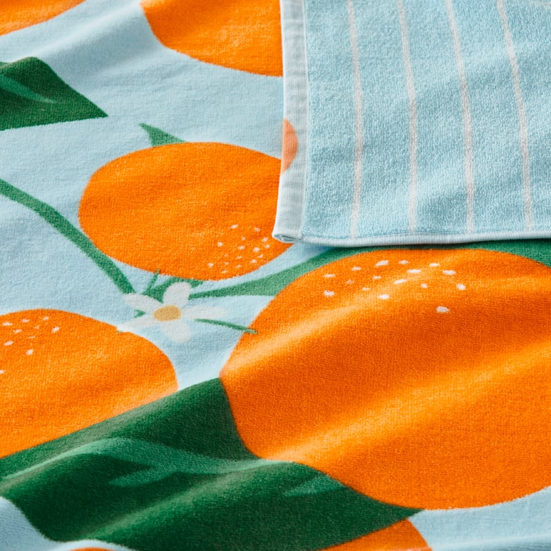 Velour Orange Spritz Beach Towel