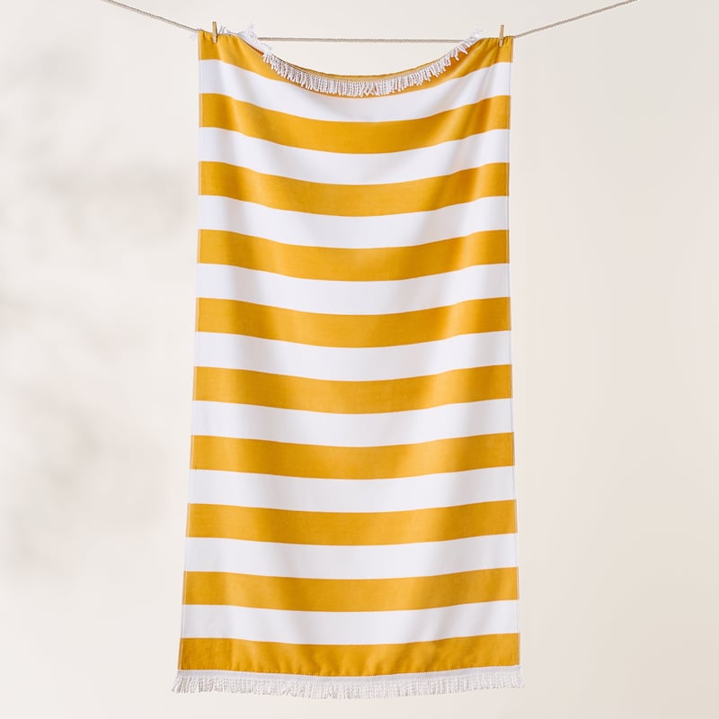 Velour Pool Stripe Sunshine Beach Towel