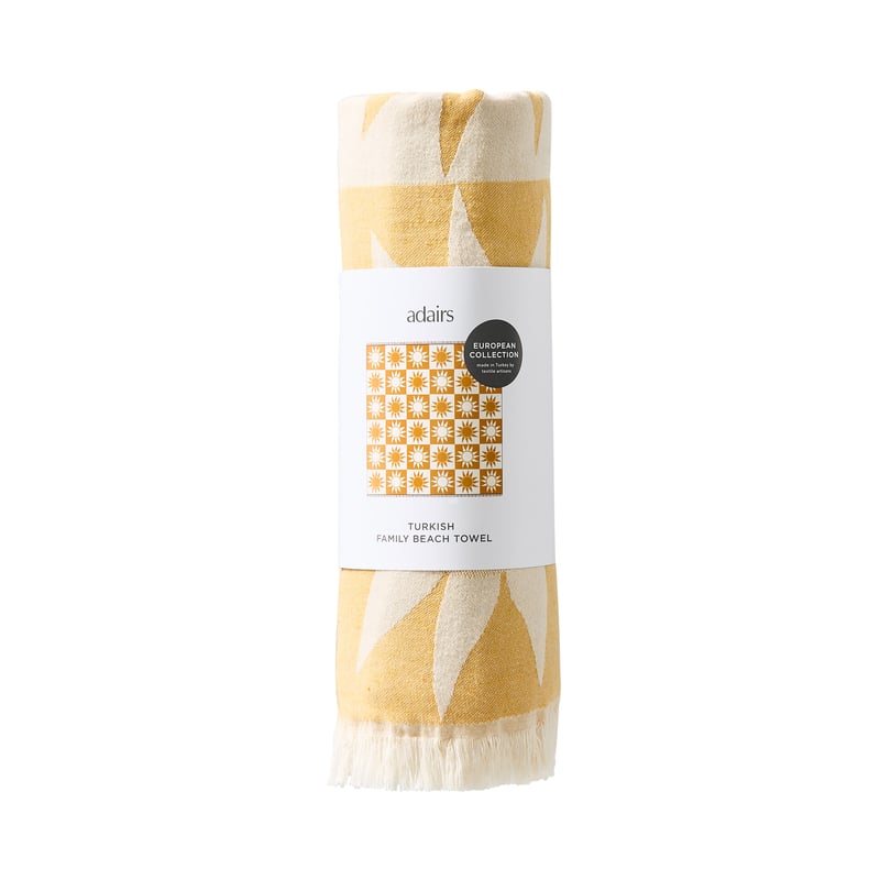 European Turkish Sun Check Family Beach Towel