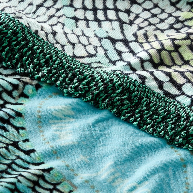 Mimi & Jiinda Lowanna Aqua Velour Beach Towel