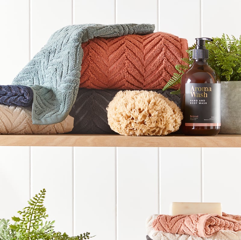 Mimosa Textured Cinnamon Marle Towel Range