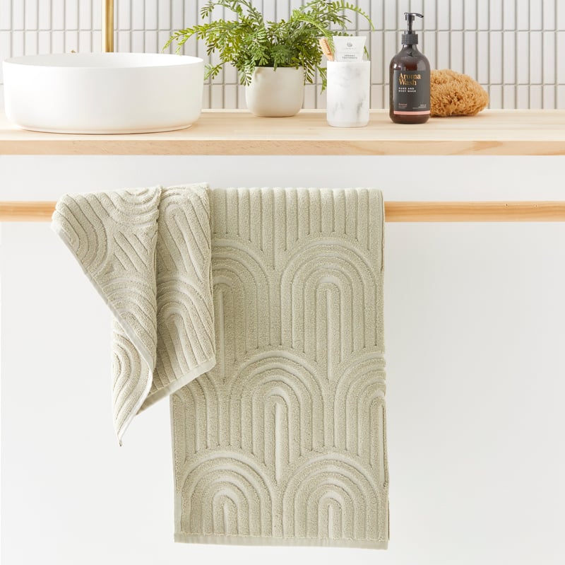 Archie Green Tea Marle Towel Range