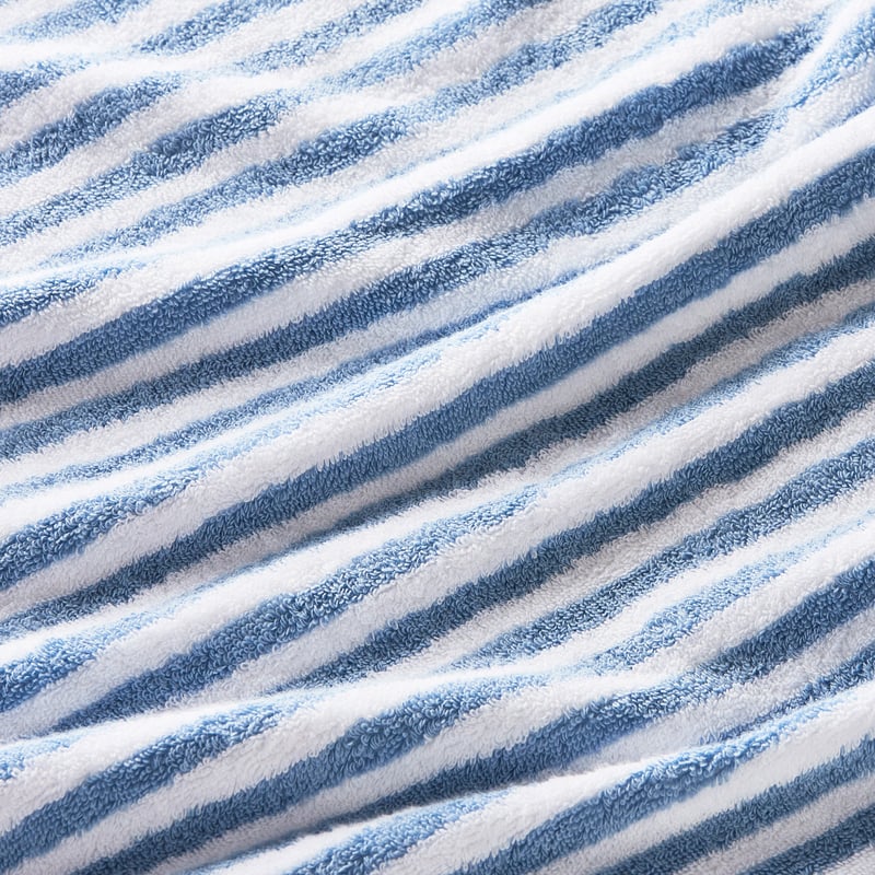 Capri Stripe Dusty Blue & White Towel Range