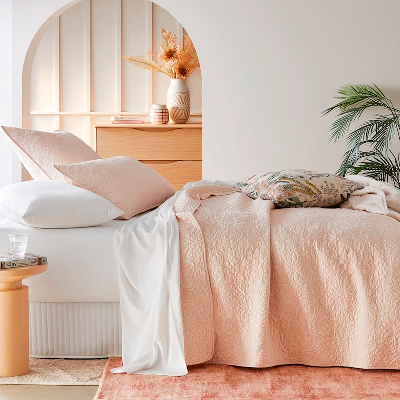 Chloe Petal Quilted Coverlet + Pillowcases