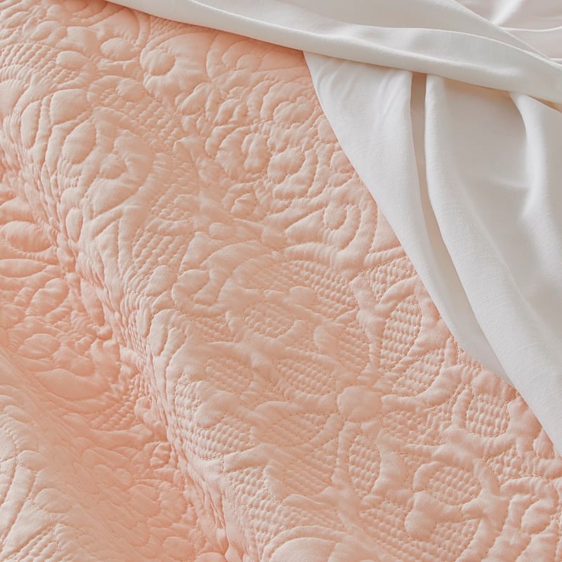 Chloe Petal Quilted Coverlet + Pillowcases