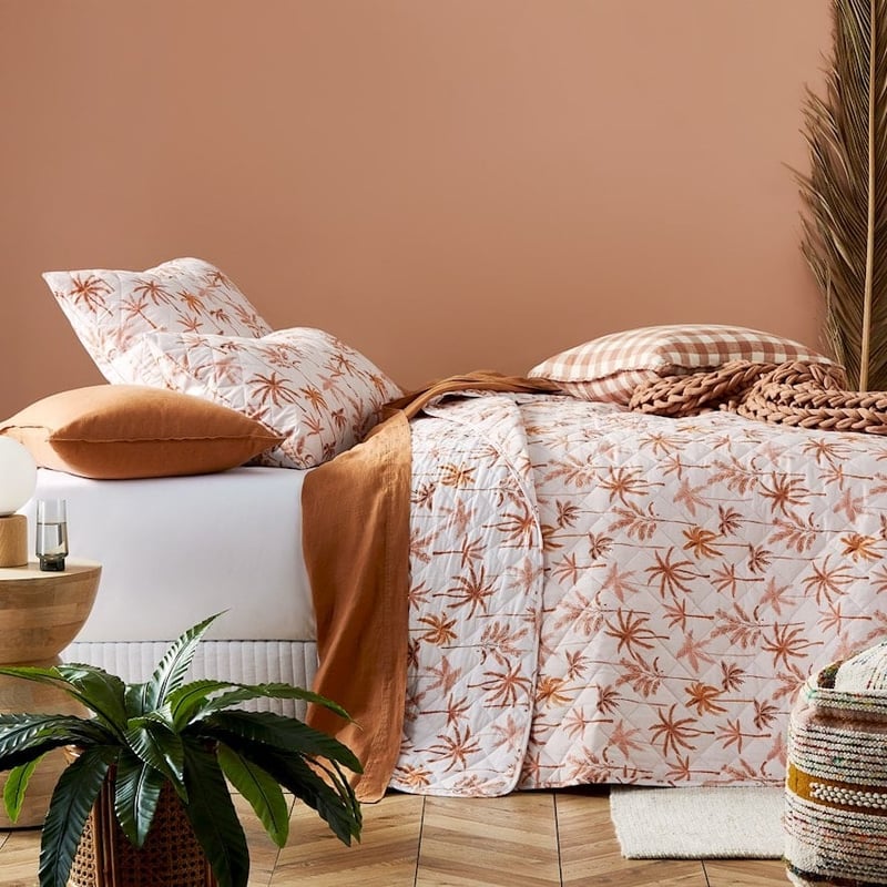 Palm Beach Pink Quilted Coverlet + Pillowcases