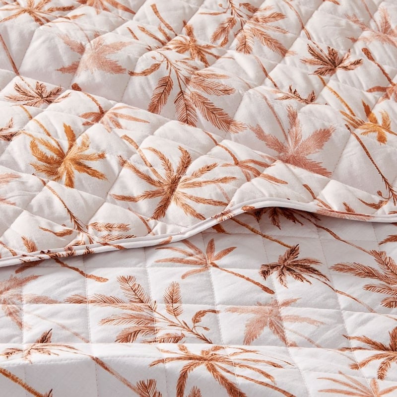 Palm Beach Pink Quilted Coverlet + Pillowcases