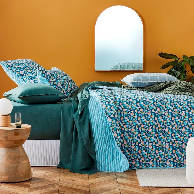 Confetti Floral Multi Quilted Coverlet + Pillowcases