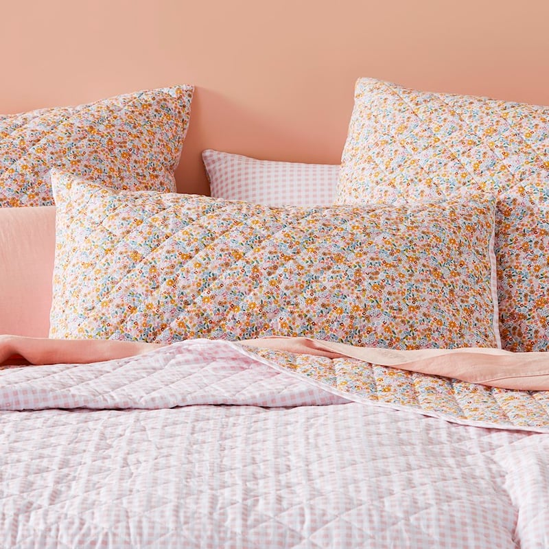 Garden Bloom Multi Quilted Coverlet + Pillowcases