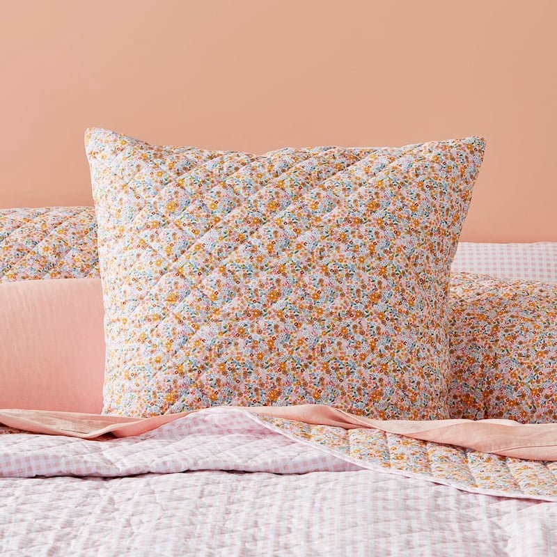 Garden Bloom Multi Quilted Coverlet + Pillowcases
