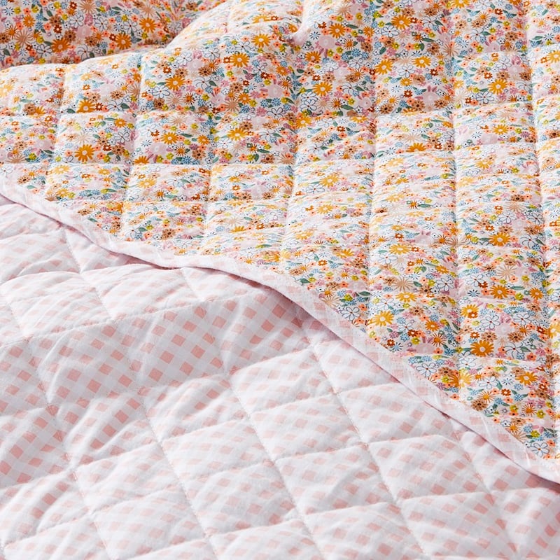 Garden Bloom Multi Quilted Coverlet + Pillowcases