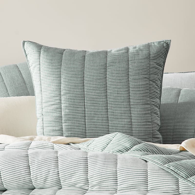 Cove Cypress Quilted Coverlet + Pillowcases