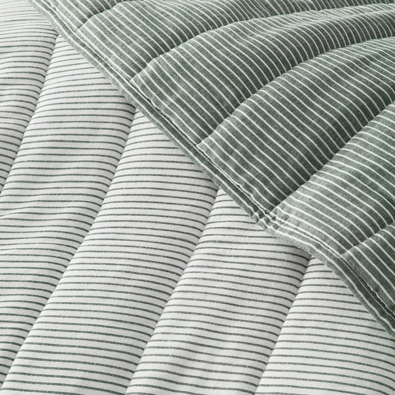 Cove Cypress Quilted Coverlet + Pillowcases