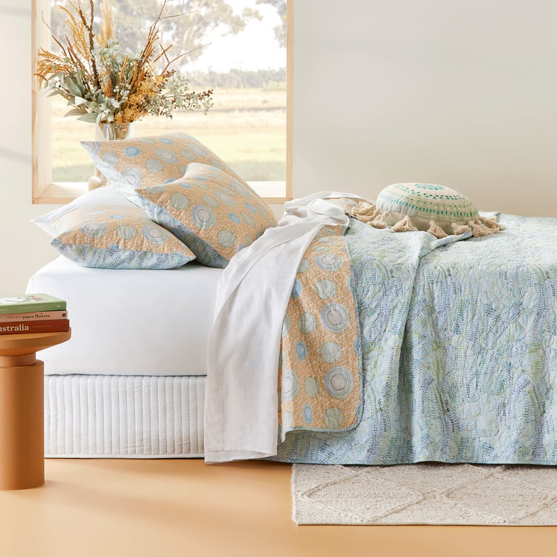 Miimi + Jiinda Miinggi Dreaming Ocean Quilted Coverlet