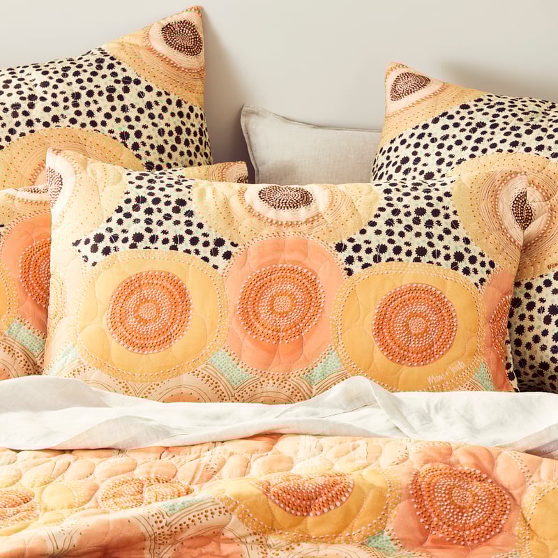 Miimi + Jiinda Jagun Sunset Quilted Coverlet