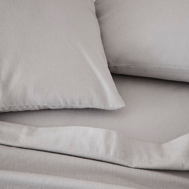 Flannelette Silver Sheet Set + Pillowcases