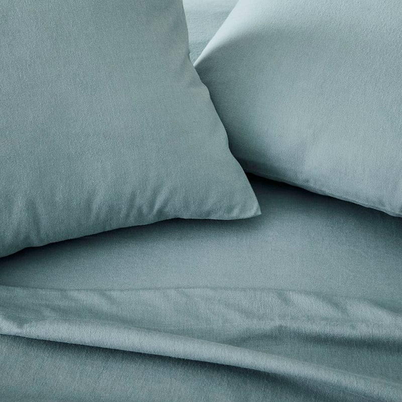 Flannelette Sage Sheet Set + Pillowcases