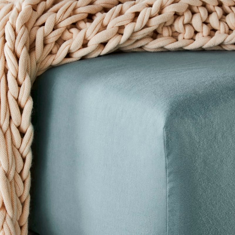Flannelette Sage Sheet Set + Pillowcases