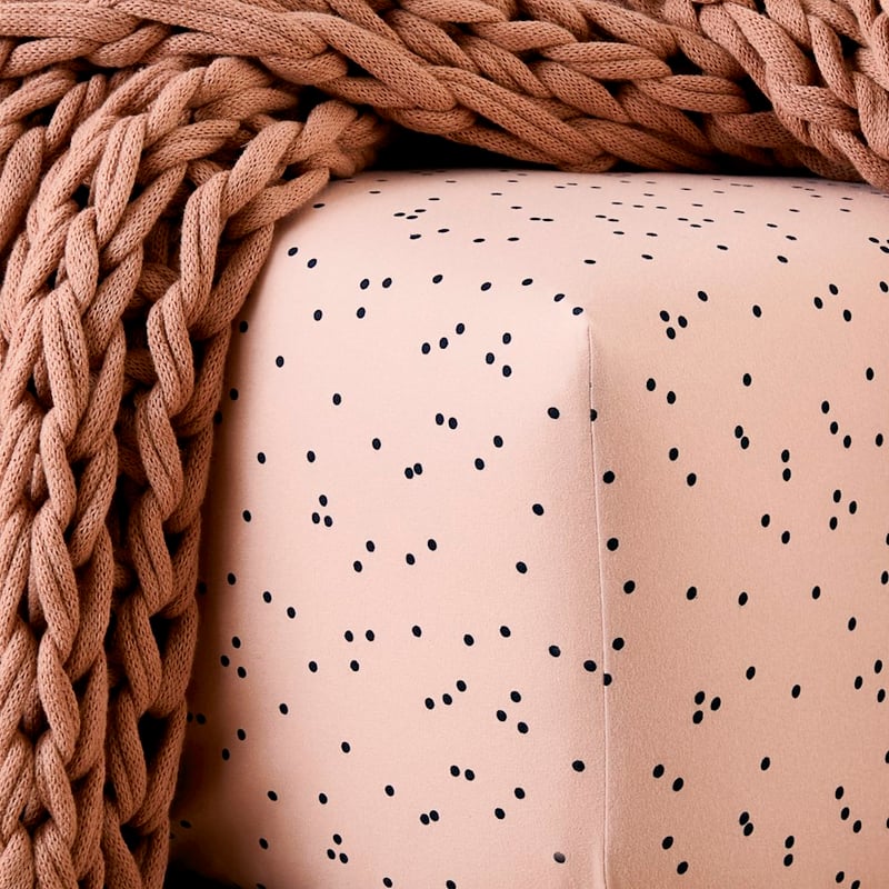 Printed Pink Spot Flannelette Sheet Set + Pillowcases