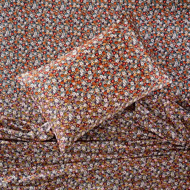 Pure Silk Auburn Floral Printed Pillowcase