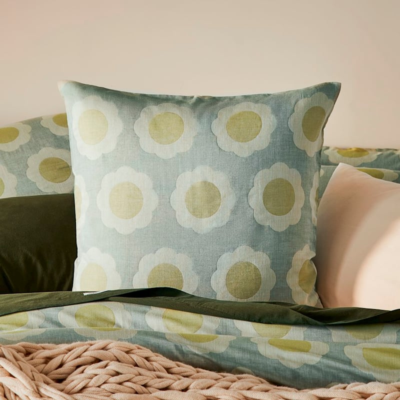 Flowerburst Green European Pillowcase